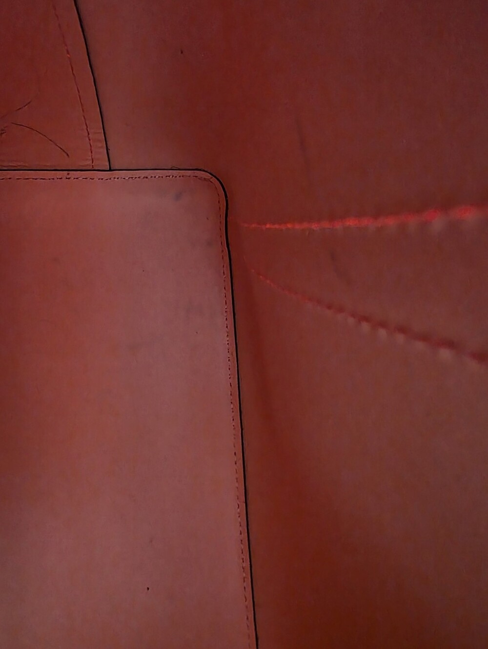 kate spade Bright Orange Pebbled Leather Tote with Shoulder Straps - Picture 11 of 12